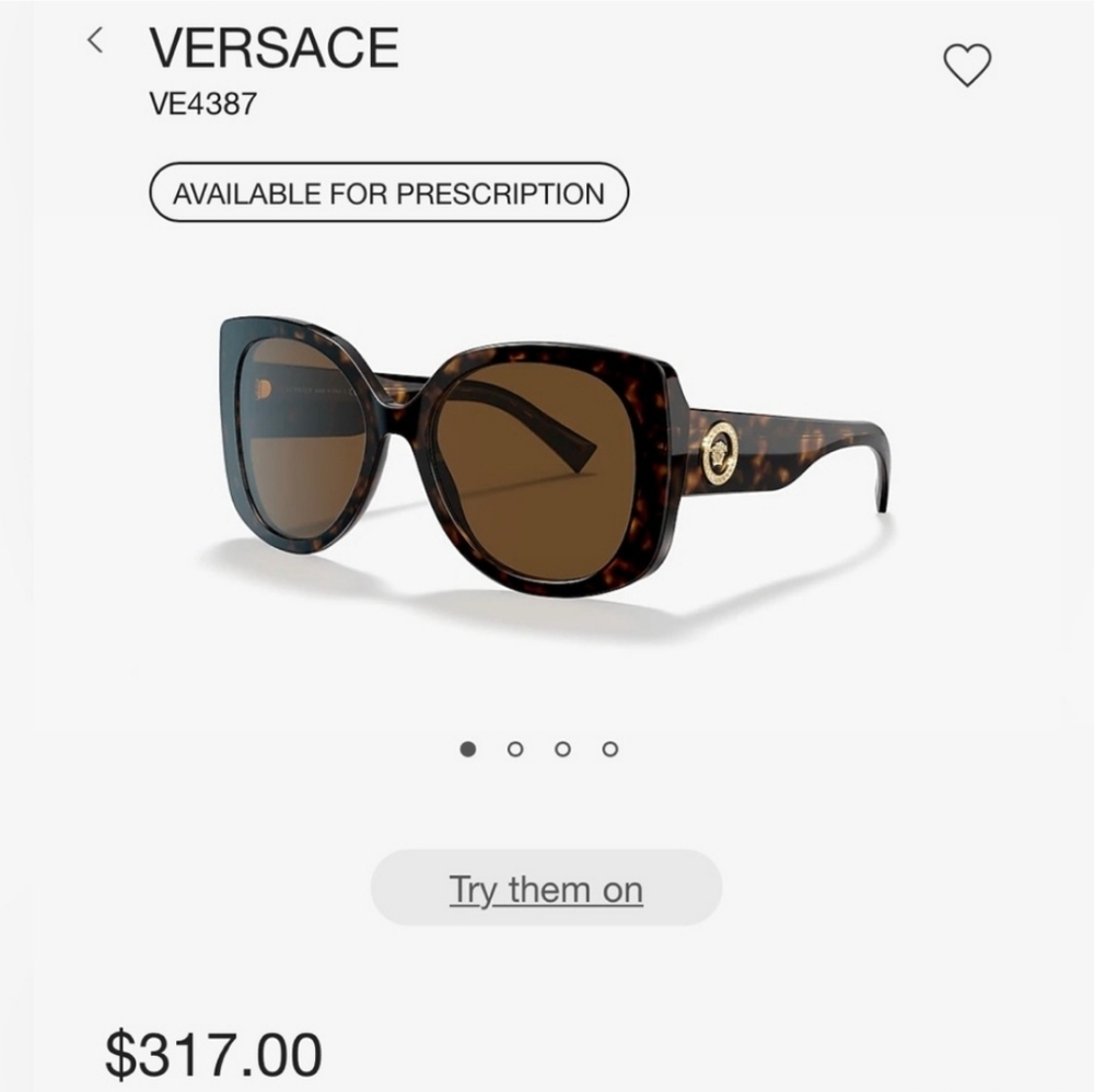 Versace Tortoise Brown Oversized Square Sunglasses